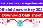 CBSE Junior Assistant Superintendent Answer Key 2025