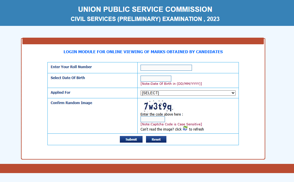 UPSC Marksheet 2024