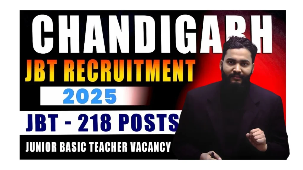 Chandigarh JBT Teacher Online Form 2025